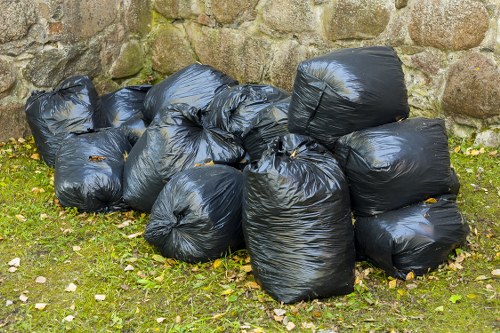 Eco-friendly waste disposal practices with skips.