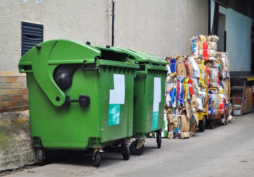 Garden waste being collected by professionals